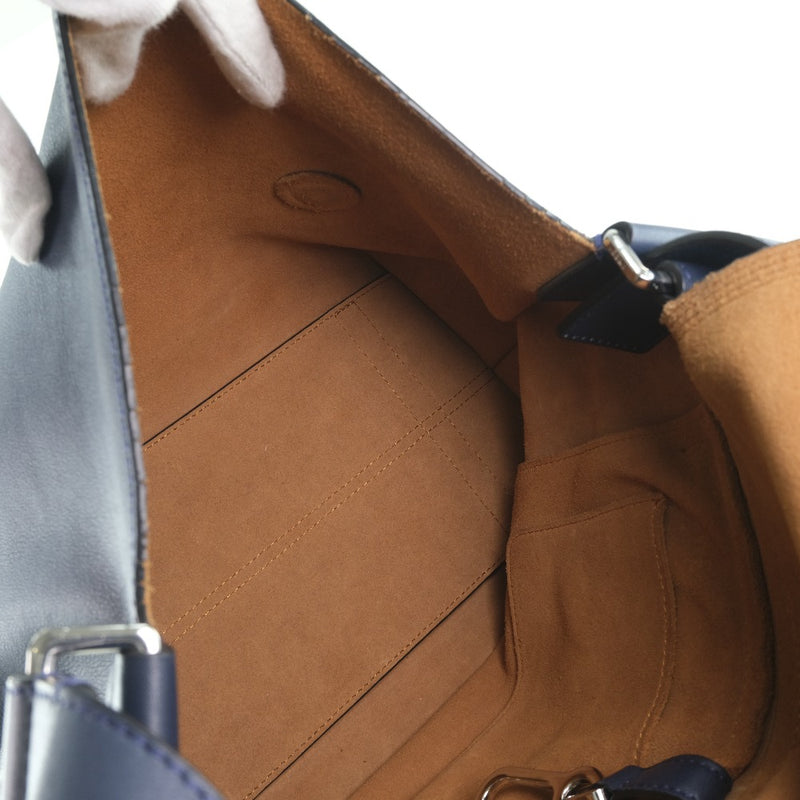 [Loewe] Loebe Messenger Bolso de hombro militar de cuero azul unisex Bag A-Rank