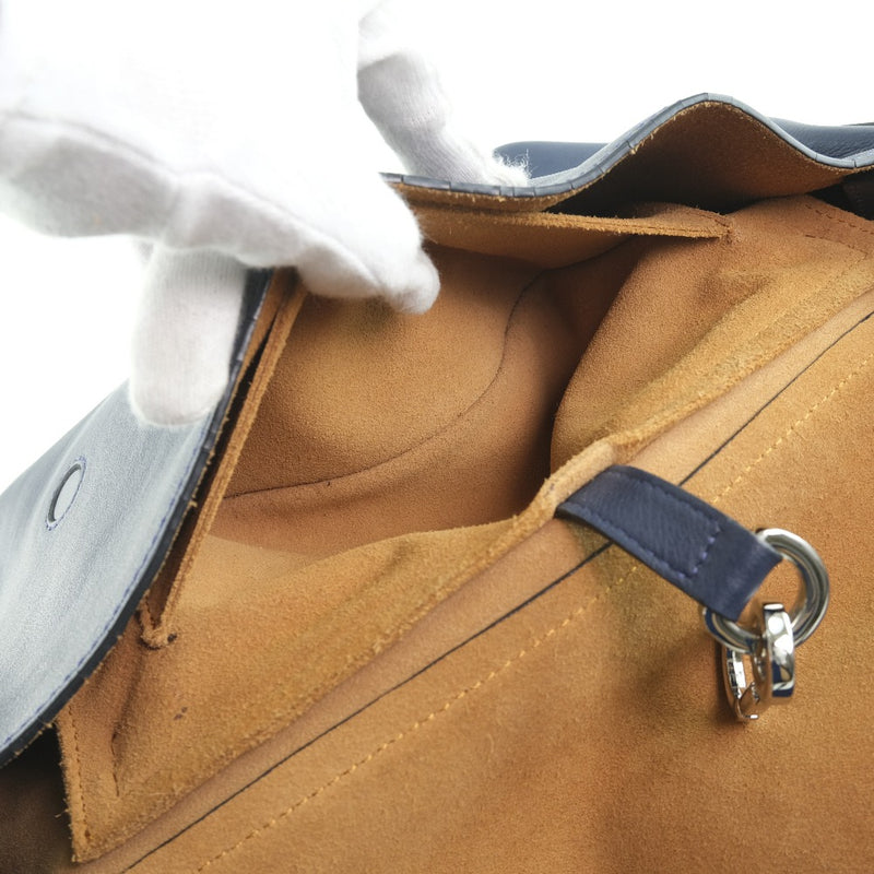 [Loewe] Loebe Messenger Bolso de hombro militar de cuero azul unisex Bag A-Rank