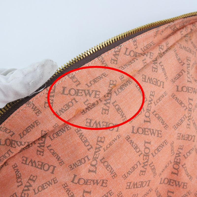 [Loewe] Loewe旅行袋波士顿皮革茶中的波士顿袋