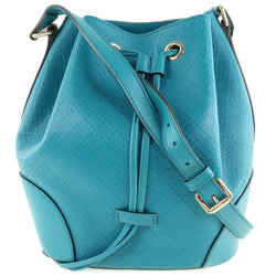 [GUCCI] Gucci Diamante 354228 Shoulder Bag Leather Blue Ladies Shoulder Bag A-Rank