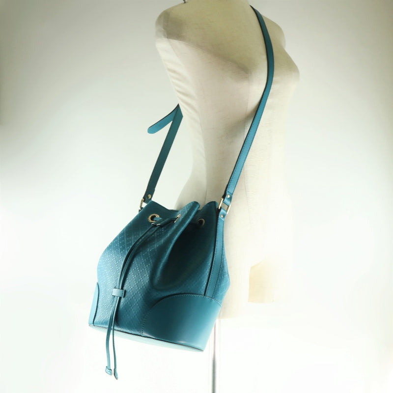 [GUCCI] Gucci Diamante 354228 Shoulder Bag Leather Blue Ladies Shoulder Bag A-Rank