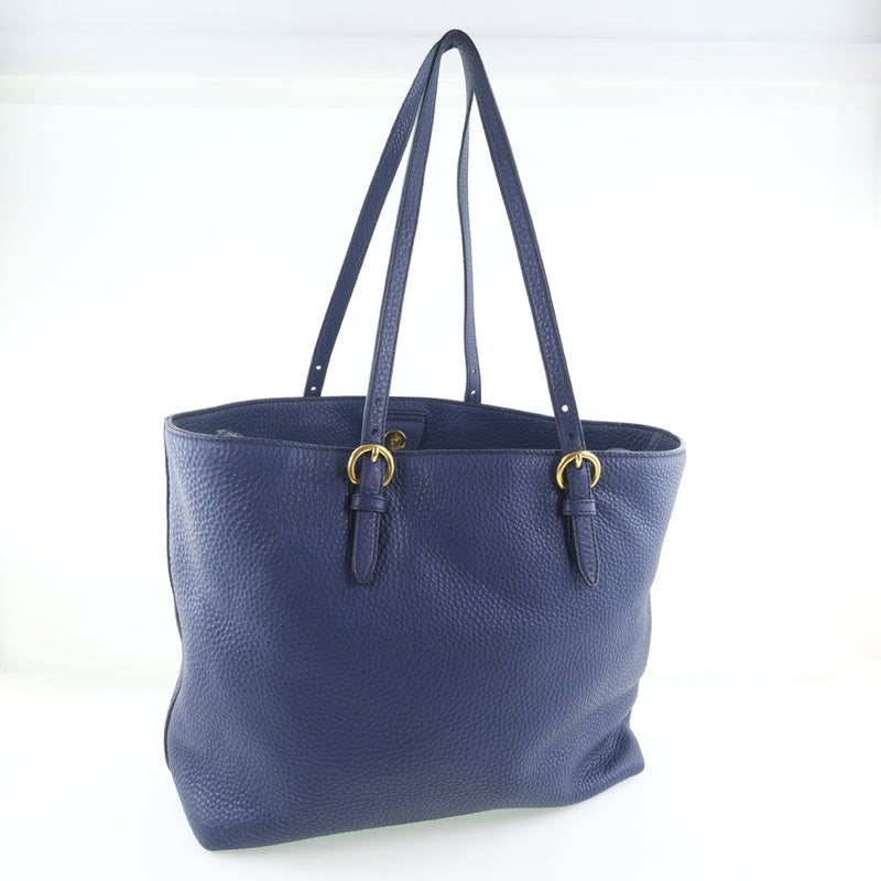 [MIUMIU] Miu Miu 2WAY Bag Tote Bag Leather Blue Ladies Tote Bag A Rank