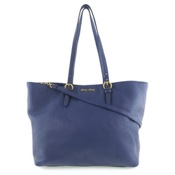 [miumiu] miu miu 2way bag tote bag 가죽 블루 여성 토트 가방 순위