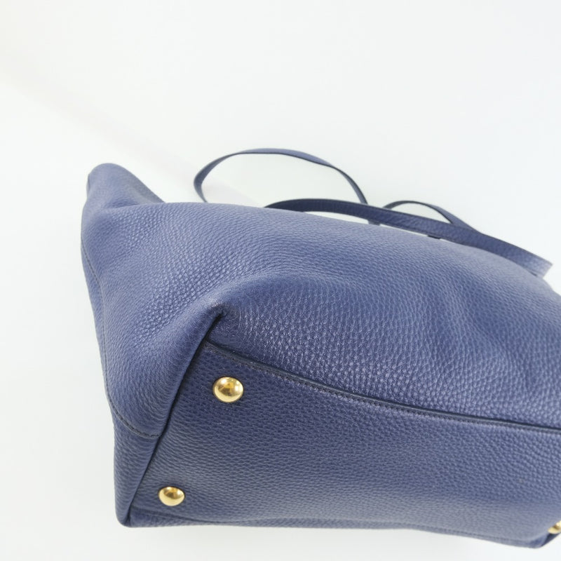 [MIUMIU] Miu Miu 2WAY Bag Tote Bag Leather Blue Ladies Tote Bag A Rank