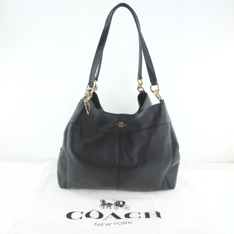 [Coach] Coach F28997 Tote bag leather Black Ladies Tote Bag A Rank