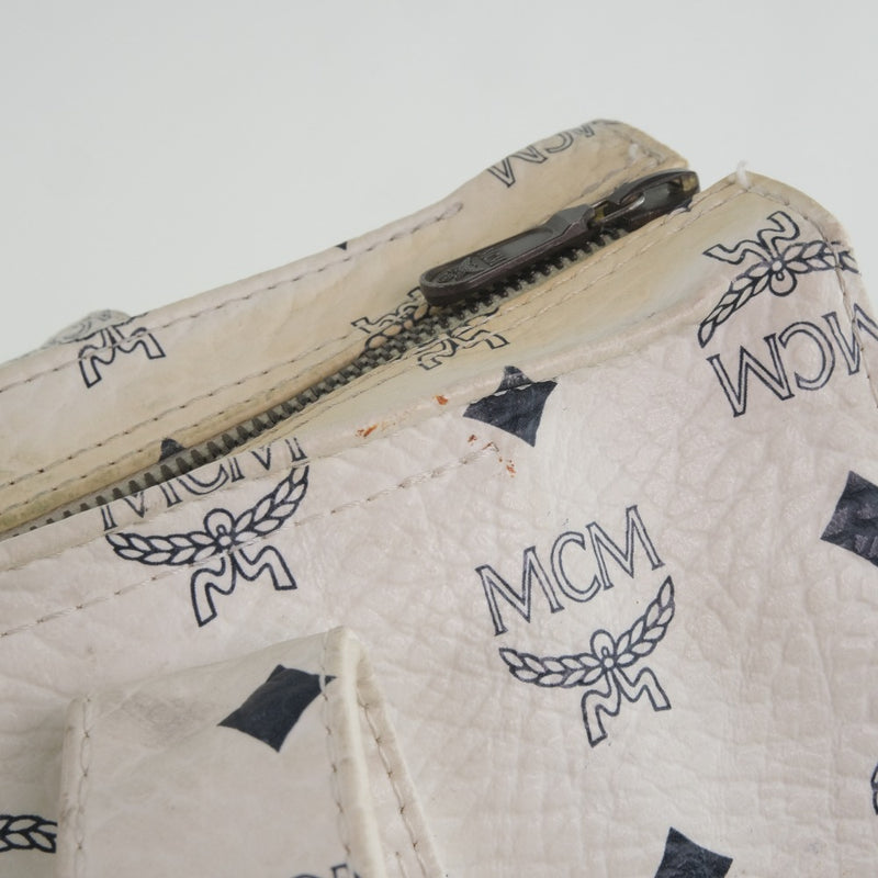 [MCM] MCM Monogram Shoulder Bag Leather White Ladies Shoulder Bag