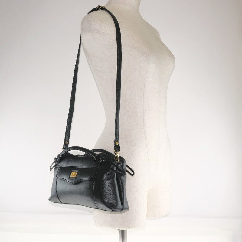 [DUNHILL] Dunhill 2WAY Shoulder Handbag Leather Black Unisex Handbag A-Rank