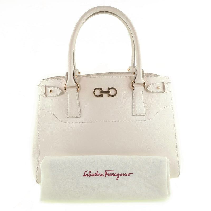 [Salvatore Ferragamo] Salvatore Ferragamo Gintini Tote Bag Leather White Ladies Tote Bag