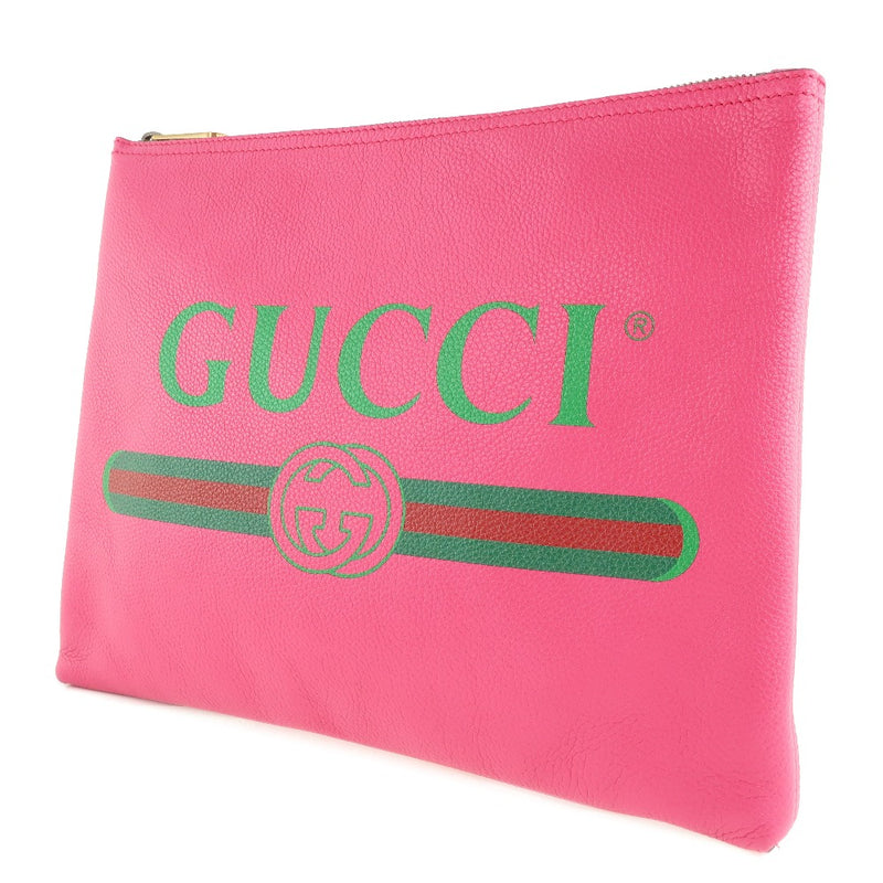 [gucci] Gucci第二袋中型投资组合500981离合器袋皮革粉红色男女蛋白盒手提袋S等级