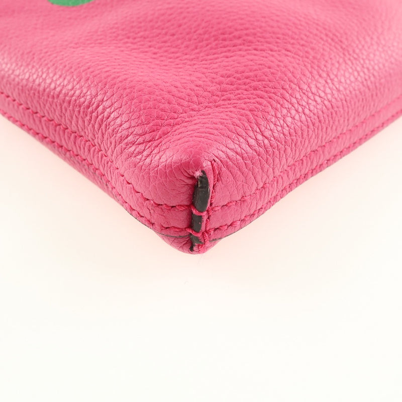 [GUCCI] Gucci second bag medium portfolio 500981 Clutch bag leather pink unisex clutch bag S rank
