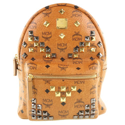 [MCM] MC M Backpack Studs MMK 5SVE19 Backpack Daypack Leather tea Unisex backpack Deeppack A+Rank