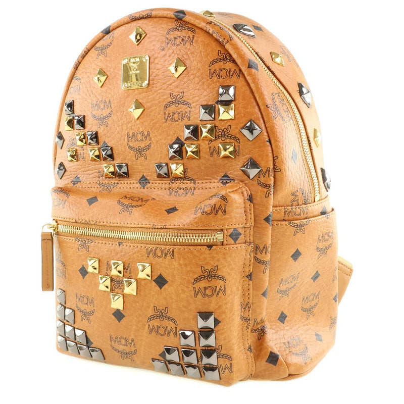 [MCM] MC M Backpack Studs MMK 5SVE19 Backpack Daypack Leather tea Unisex backpack Deeppack A+Rank