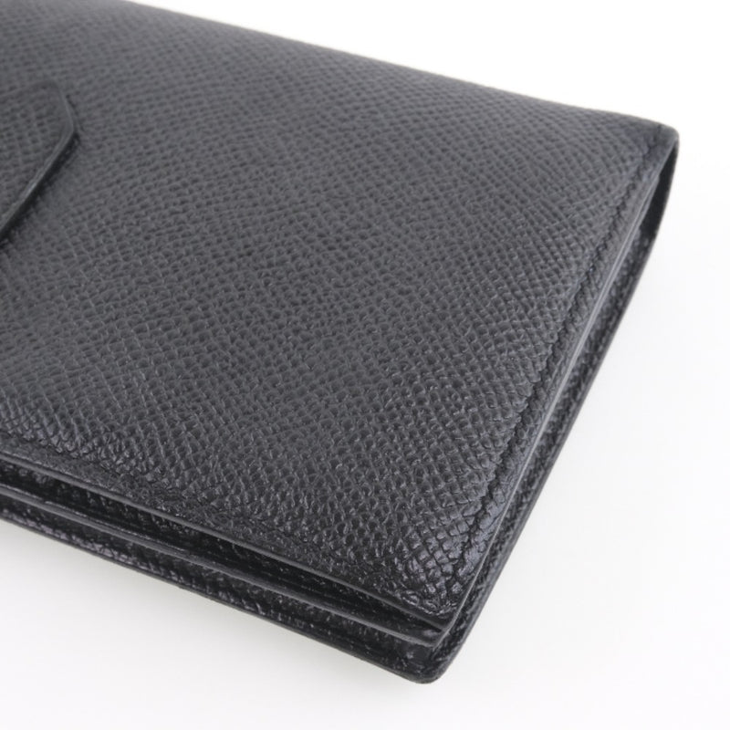 [HERMES] Hermes Beansfurre Long Wallet Vo Epson Black X engraved Men's Long Wallet