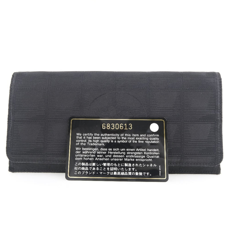 [CHANEL] Chanel Neutravel Line Long Wallet Canvas Black Ladies Long Wallet A-Rank