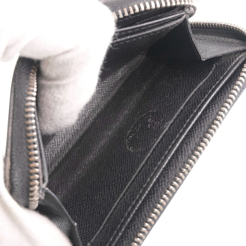 [Louis Vuitton] Louis Vuitton Zippy Coin Persona N63076 Caso de monedas Dami Graphit Canvas Black MI1122 Grabado Caso de monedas para hombres