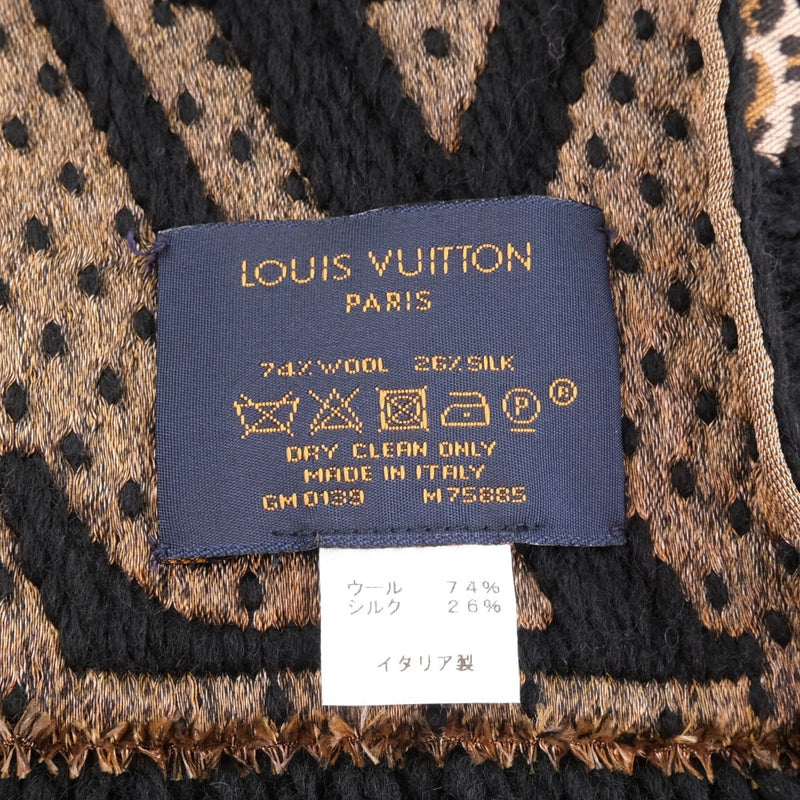 [Louis Vuitton] Louis Vuitton Essian Giant Giant Monogram Jungle Leopard 19AW M75885 머플러 울 X 실크 레이디스 머플러 S 랭크
