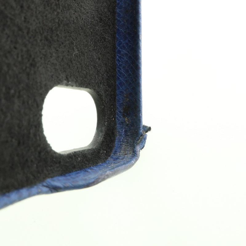 [Louis Vuitton] Louis Vuitton iPhone X/XS Tigarama M30273 스마트 폰 케이스 가죽 블루 BC2119 새겨진 유엔 스마트 폰 케이스