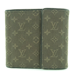 Louis Vuitton Green Monogram Mini Lin Canvas Compact Wallet Louis Vuitton