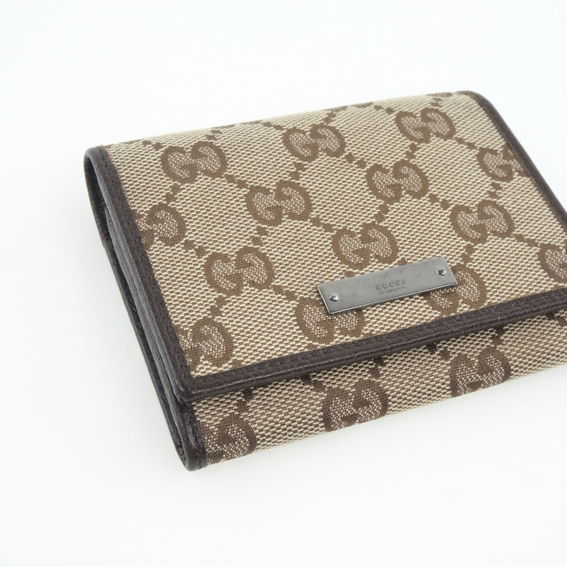 GUCCI] Gucci Business card holder 131886 card case GG canvas tea unisex card  case A rank – KYOTO NISHIKINO
