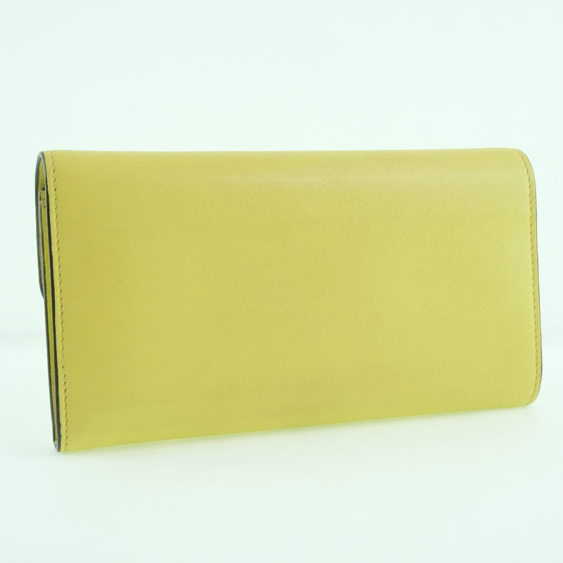 [GUCCI] Gucci Interlocking 369663 Long Wallet Calf Yellow Unisex Long Wallet A-Rank