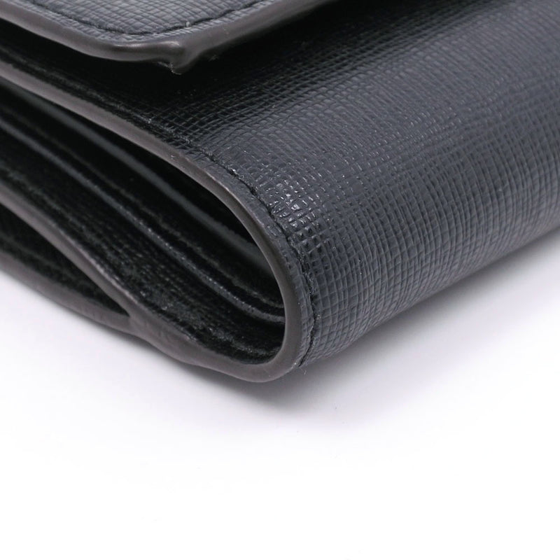 [FURLA] Furla three -fold wallet leather black ladies triple fold wallet A+rank