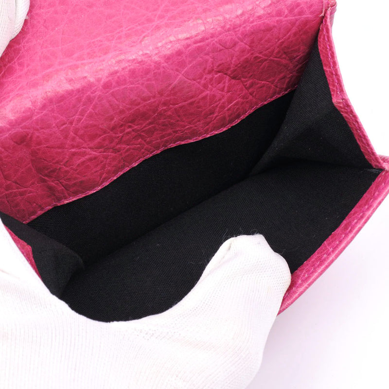 [Balenciaga] Balenciaga Classic Window Compact 278738 Bi-Fold Leater Rosa Ladies Bi-Fold A-Rank