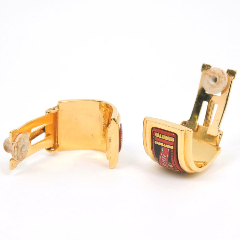 [HERMES] Hermes Emmaille Shichido Earrings Gold Gold Ladies Earrings A-Rank