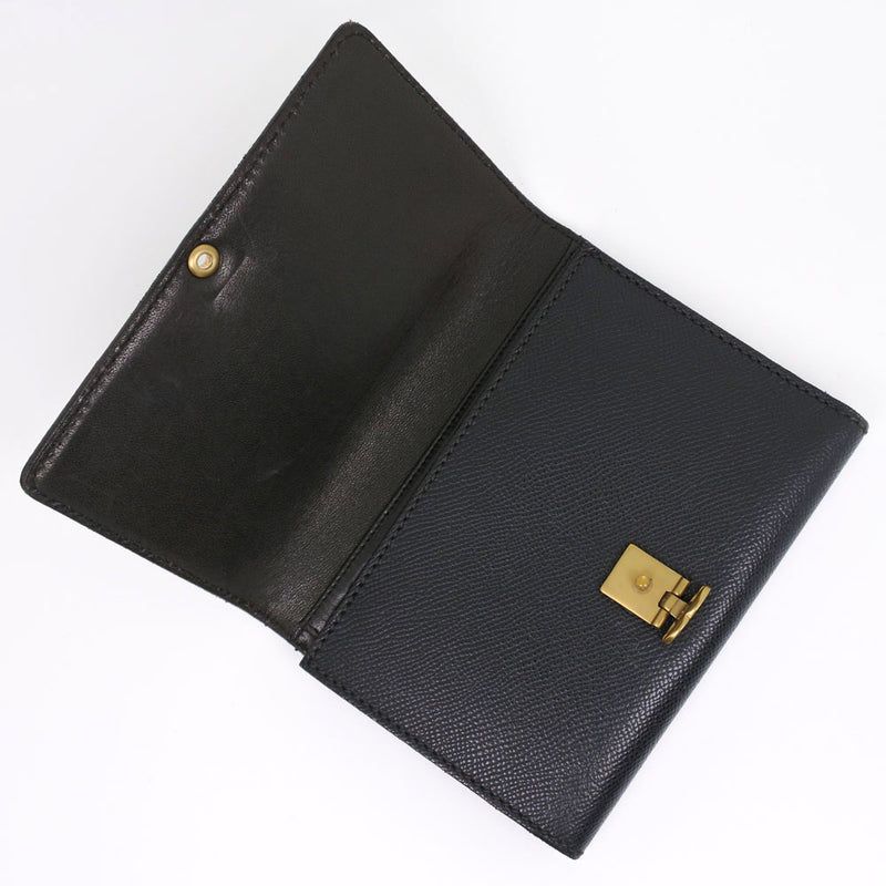 【CHANEL】シャネル
 二つ折り財布
 マットキャビアスキン 黒 レディース 二つ折り財布