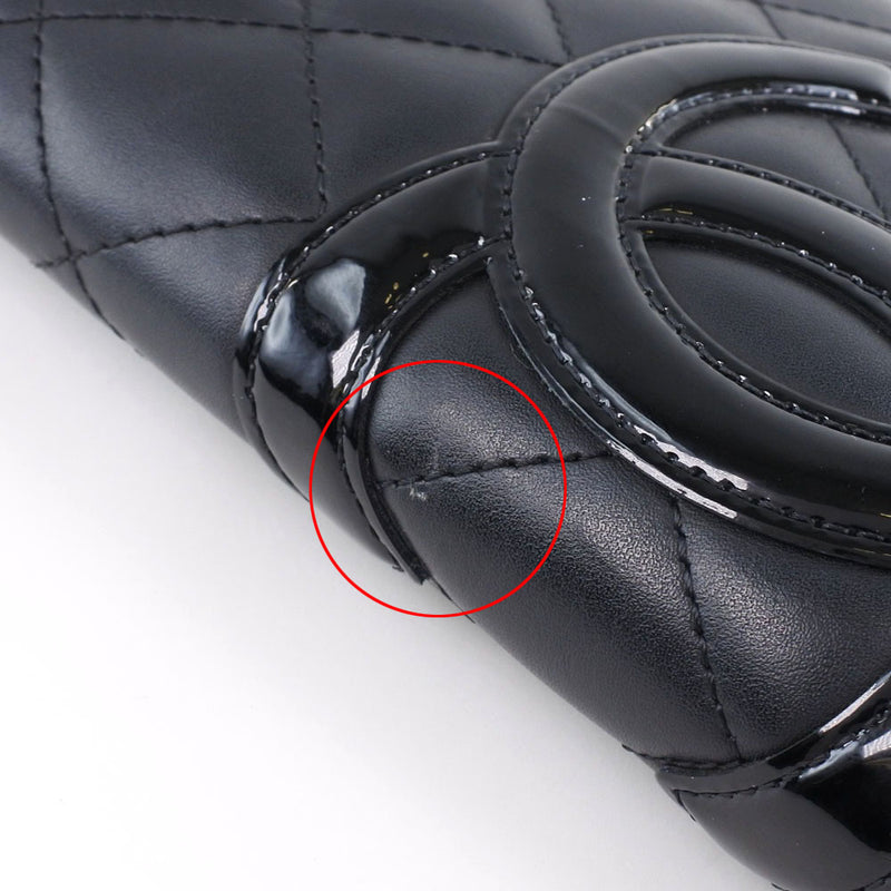 [CHANEL] Chanel Cambon Line Long Wallet Calf Black Ladies Long Wallet