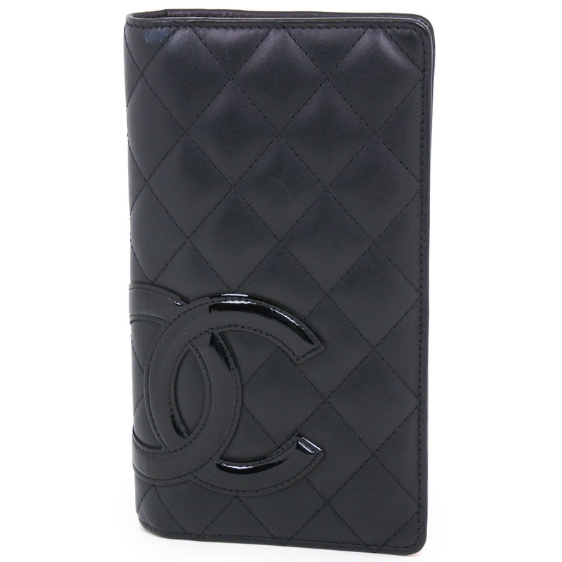 [CHANEL] Chanel Cambon Line Long Wallet Calf Black Ladies Long Wallet