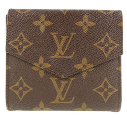 [Louis Vuitton] Louis Vuitton Port Monevi Cartede M61660 Bi -Led Billet Monogram Canvas Tea 8910an Stamp Unisex Bi -fold Wallet