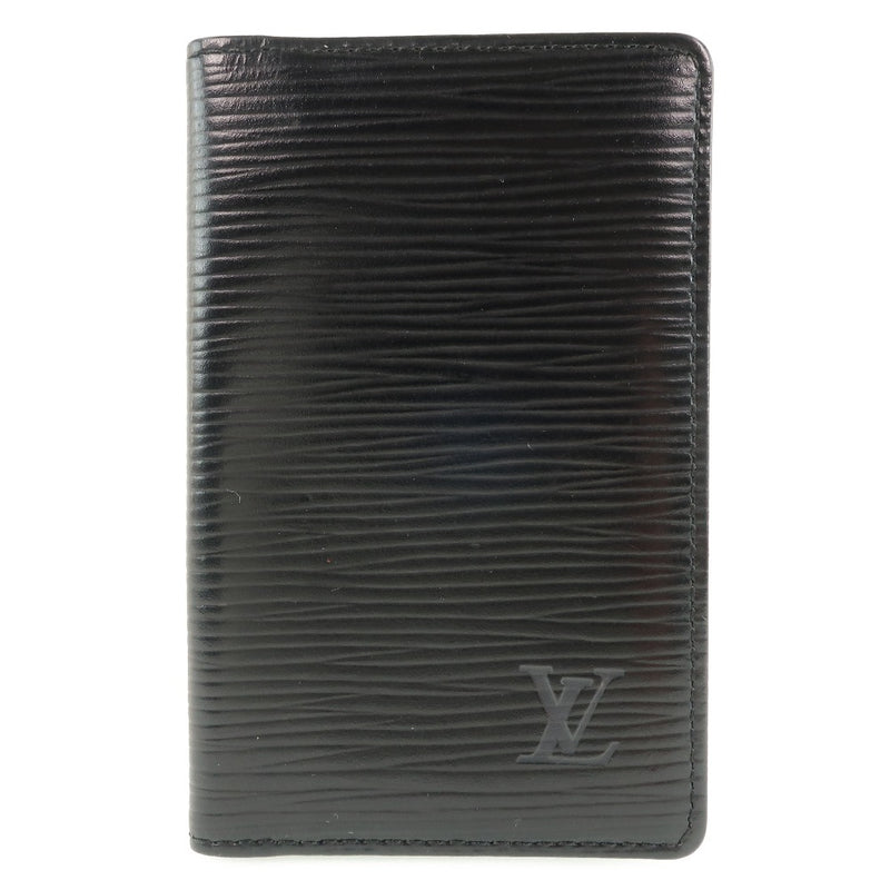 Louis Vuitton EPI Unisex Leather Folding Wallet Logo Card Holders, Black