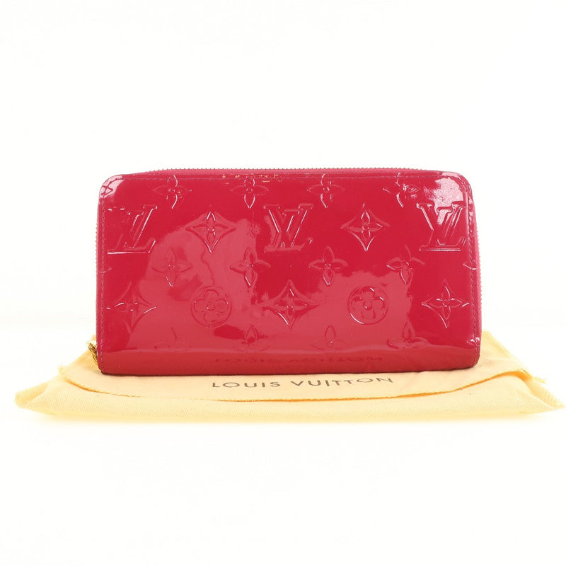 [Louis Vuitton] Louis Vuitton Round Fastener M91536 Long Wallet Monogram Verni Rose andyan Pink CA4172 Radies Ladies Long 지갑 A 순위