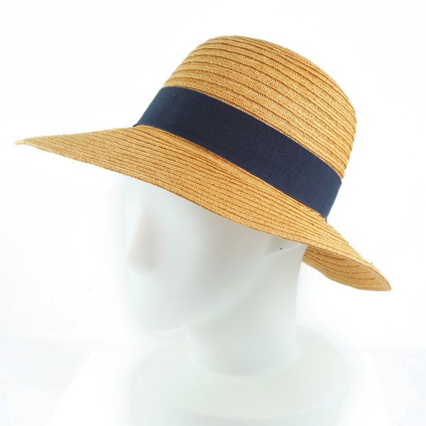 [Hermes] Hermes 
 Sombrero de cinta 
 Sombrero de paja Hamacha Grosgrain Ribbon Ladies A+Rank