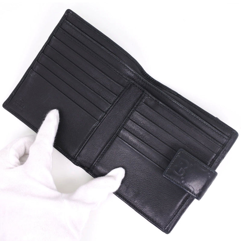 [Gucci] Gucci 112664 Bi -Fold Wallet Simer Leather Black Ladies Bi -Fold Callet
