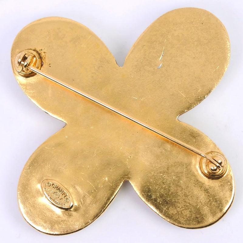 Vintage Brooch CHANEL CC Logo Monogram Quilted Brooch Pin 