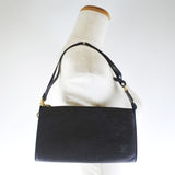 Louis Vuitton® Leather Apron Tab Mini Wrap Skirt Black. Size 42