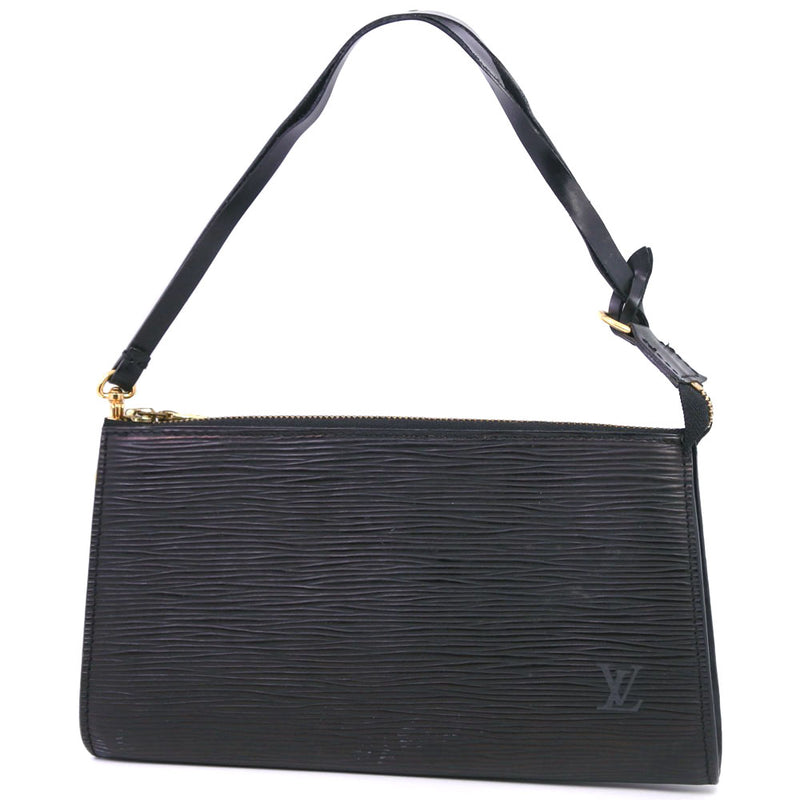 Louis Vuitton LOUIS VUITTON Epi Pochette Accessoires Hand Bag Black M52942  Gold Metal Fittings