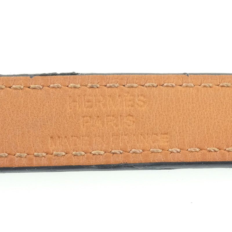 [HERMES] Hermes Celed Duble Tour Bracelet Calf Black □ R engraved Ladies Bracelet A-Rank