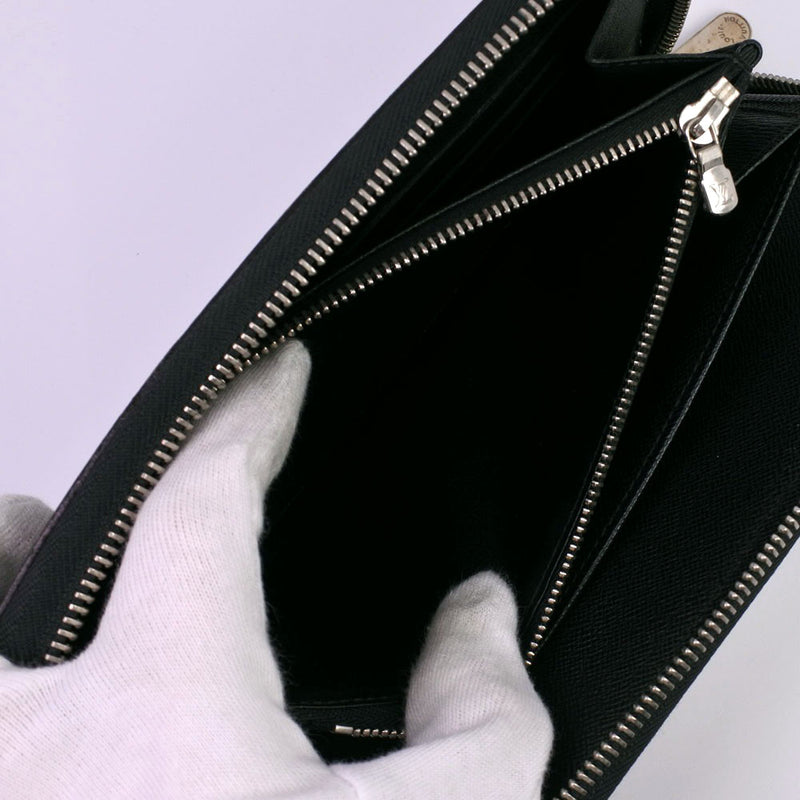 [Louis Vuitton] Louis Vuitton Zippy组织者圆形紧固件M63852长钱包Epireather黑色SN4154刻有男士长钱包