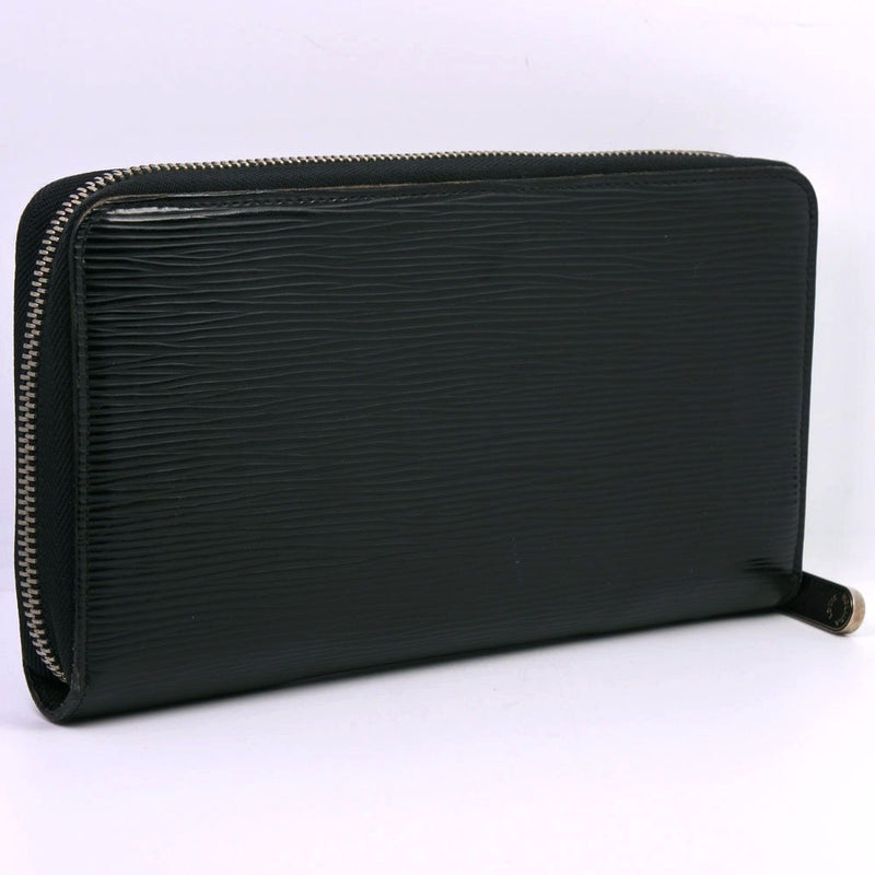 [LOUIS VUITTON] Louis Vuitton Zippy Organizer Round Fastener M63852 Long Wallet Epireather Black SN4154 Engraved Men's Long Wallet