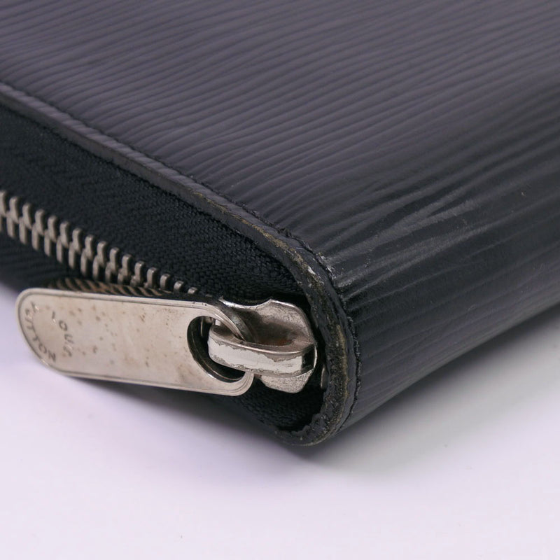 [LOUIS VUITTON] Louis Vuitton Zippy Organizer Round Fastener M63852 Long Wallet Epireather Black SN4154 Engraved Men's Long Wallet