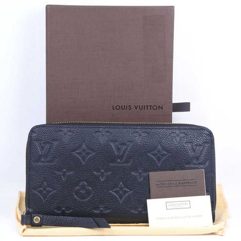 LOUIS VUITTON Wallet Monogram Empreinte Women's Long Zippy Noir