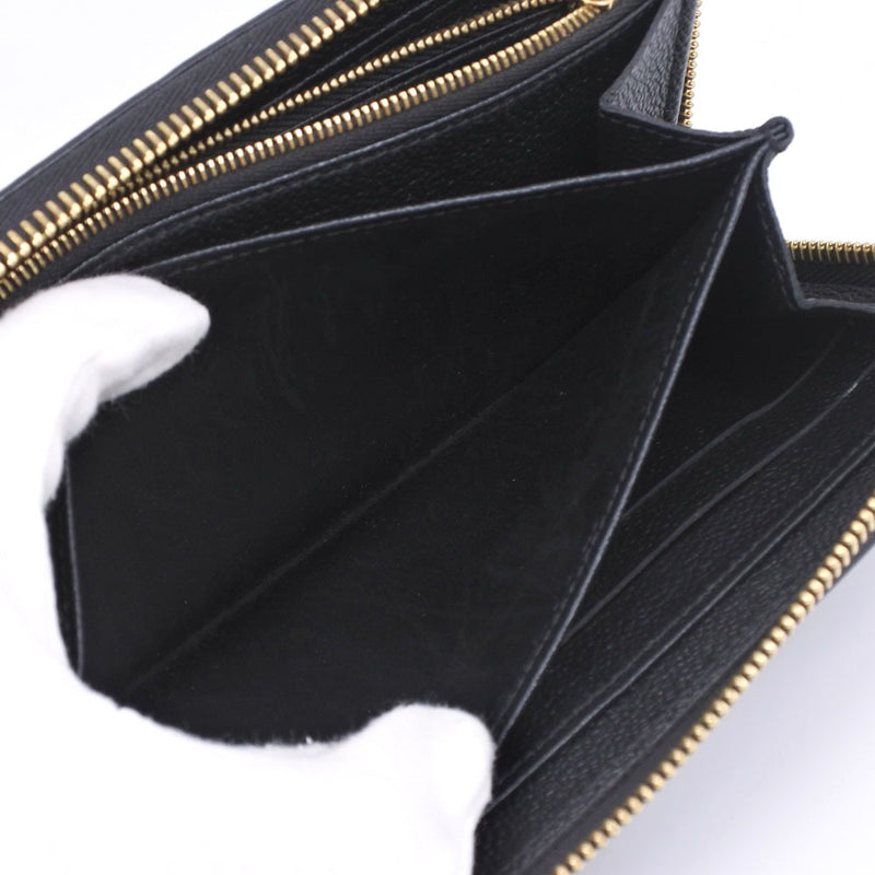 [Louis Vuitton] Louis Vuitton Zippy Wallet Round Fastener M60571 Long Wallet Monogram Anplant Noir Black SP0116 실제 지갑 A 순위