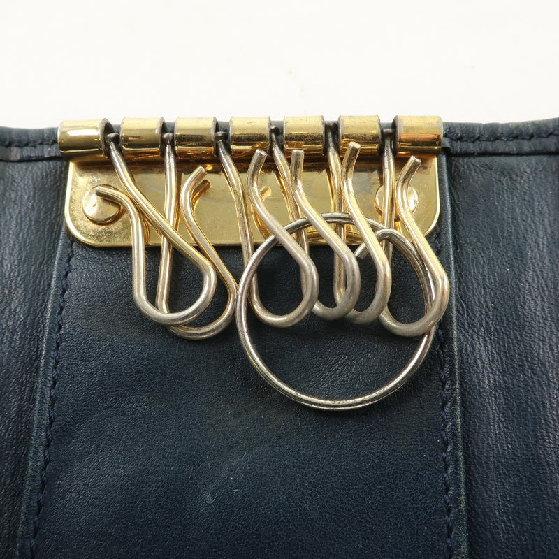 [Dior] Christian Dior Trotter 6 -key case Canvas x Leather Black Ladies Key Case