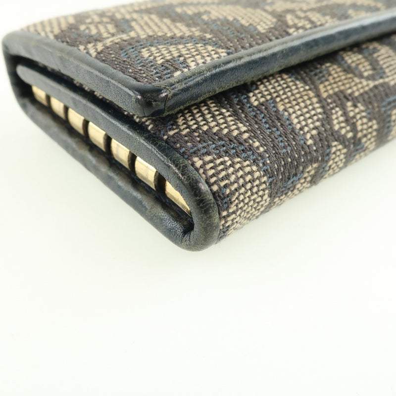[Dior] Christian Dior Trotter 6 -key case Canvas x Leather Black Ladies Key Case