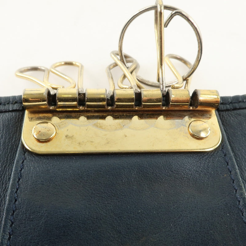[DIOR] Christian Dior Trotter 6- 키 케이스 캔버스 x 가죽 검은 여성 키 케이스