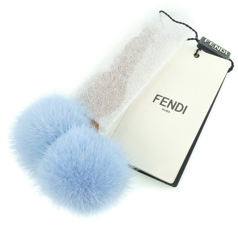 [Fendi] Cerezas Fendi 7AR642 6y9 F11DV Charm Leather x cuero x piel azul claro/té damas 'encanto s rango