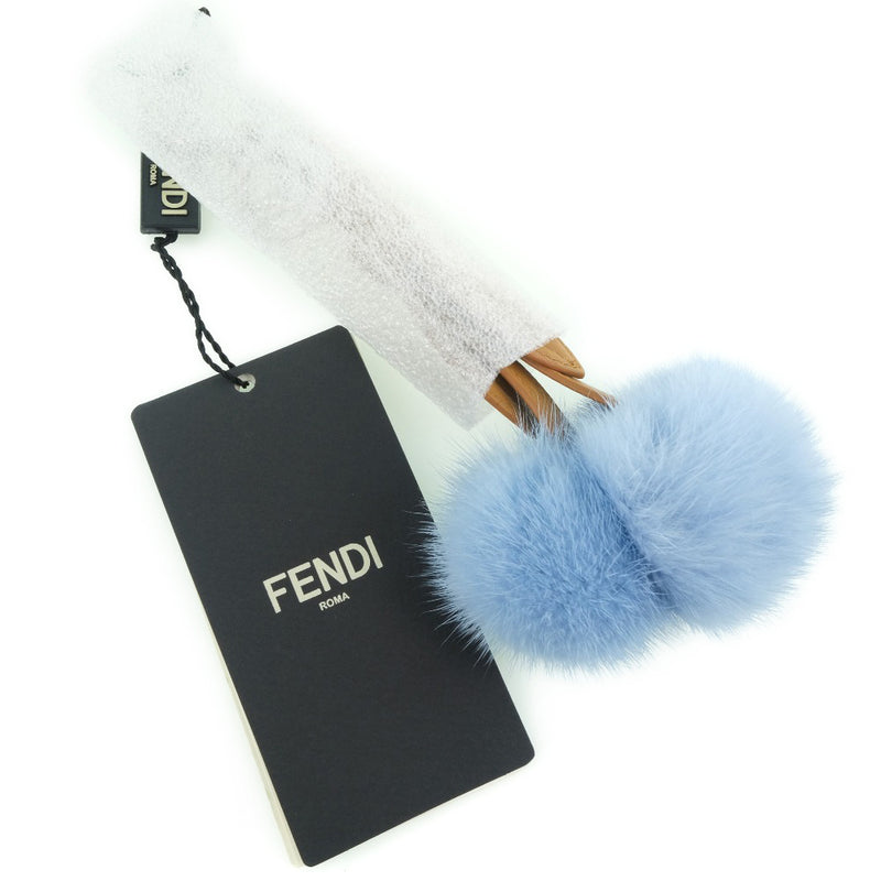 [Fendi] Fendi Cherries 7AR642 6Y9 F11DV Charm Leather X皮革X皮革浅蓝色/茶女士的魅力等级
