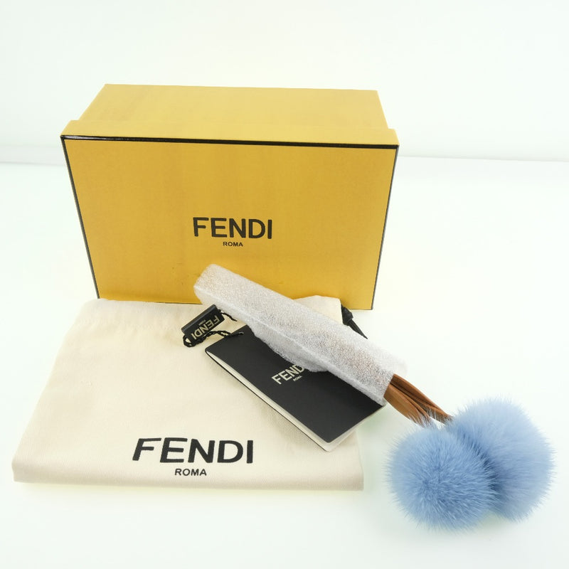 [Fendi] Fendi Cherries 7AR642 6Y9 F11DV Charm Leather X皮革X皮革浅蓝色/茶女士的魅力等级